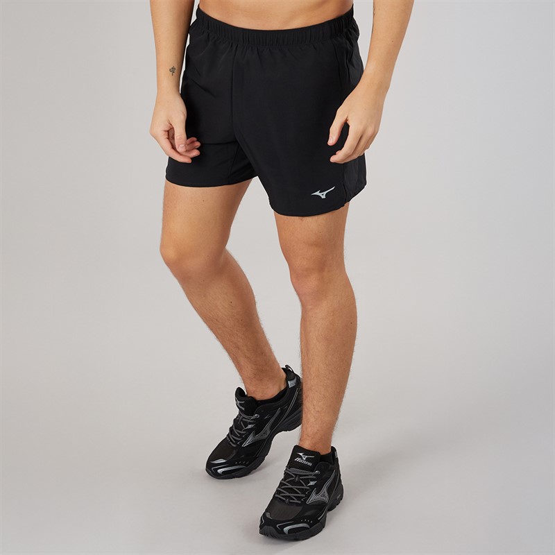 Mizuno Mens Core 5 Inch Running Shorts Black