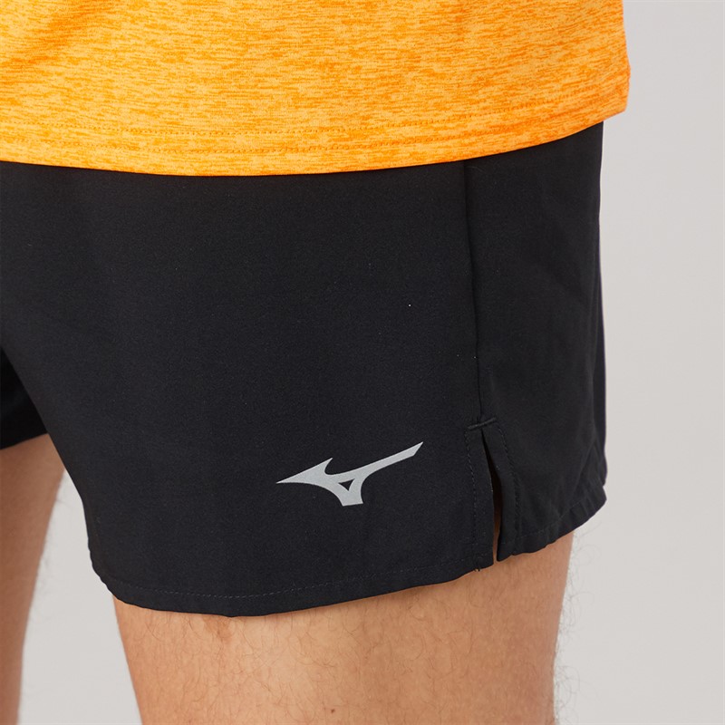 Mizuno Mens Core 5 Inch Running Shorts Black