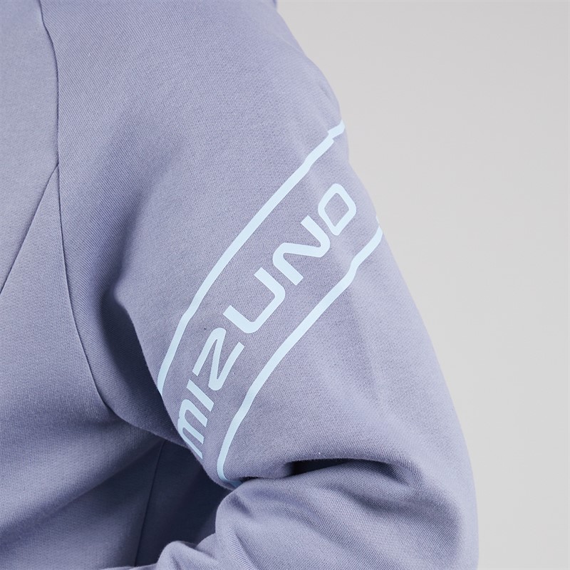 Mizuno Mens Mizuno Athletics Hoodie Blue Granite