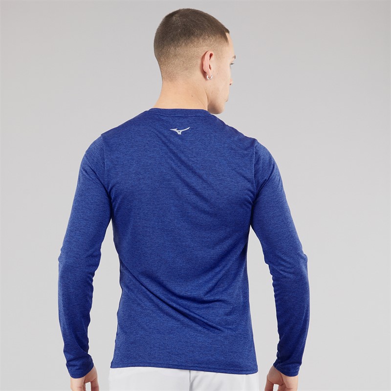 Mizuno Mens Core Impulse Long Sleeve Running Top Sodalite Blue