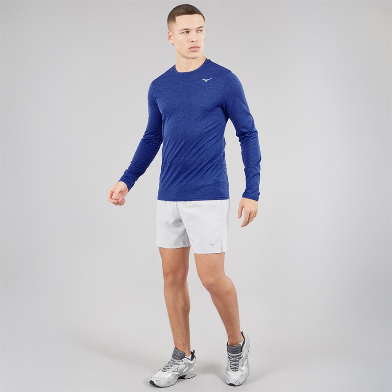 Mizuno Mens Core Impulse Long Sleeve Running Top Sodalite Blue