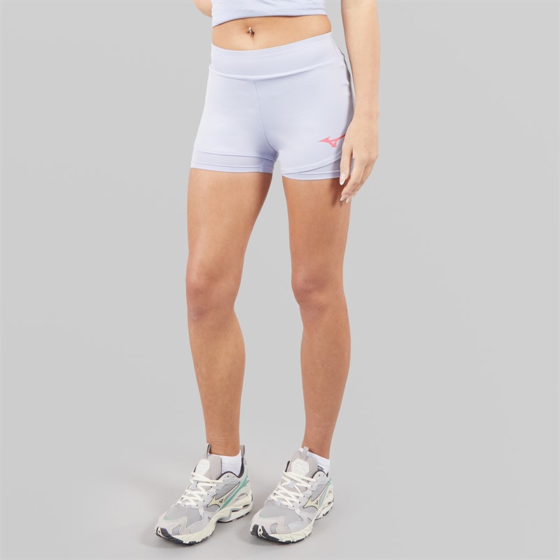 Mizuno Womens Flex Tennis Shorts Icelandic Blue