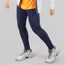 Mizuno Mens Active Warmalite Long Running Tight Leggings Baritone Blue