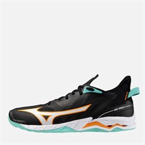 Mizuno Mens Wave Mirage 5 Indoor Court Shoes Black/Tangelo/Ice Green