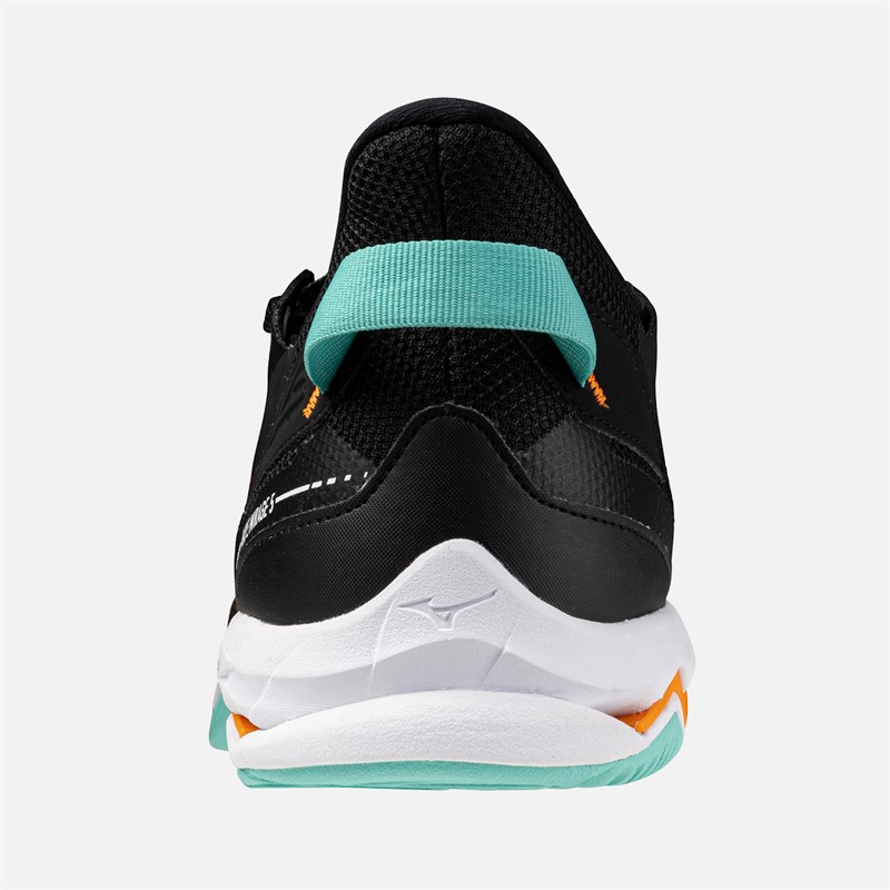 Mizuno Mens Wave Mirage 5 Indoor Court Shoes Black/Tangelo/Ice Green