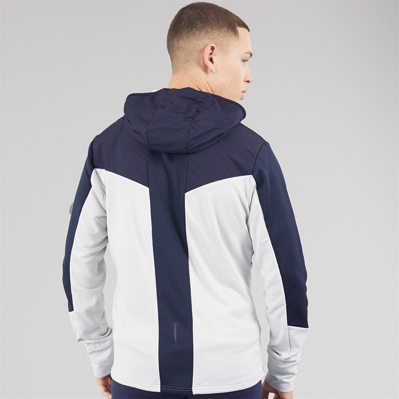 Mizuno Mens Active Warmalite Hybrid Running Jacket Baritone Blue