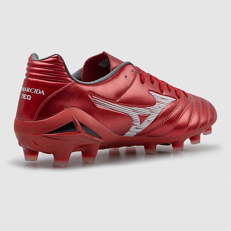 Mizuno Mens Monarcida Neo III Pro FG Firm Ground Football Boots Morelia 40Th Red/White
