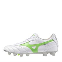 Mizuno Mens Morelia II Club FG Firm Ground Football Boots White/Neon Green/Galaxy Silver