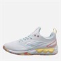 Mizuno Womens Wave Luminous 3 Indoor Court Shoes White/Calypso Coral/Pale Banana