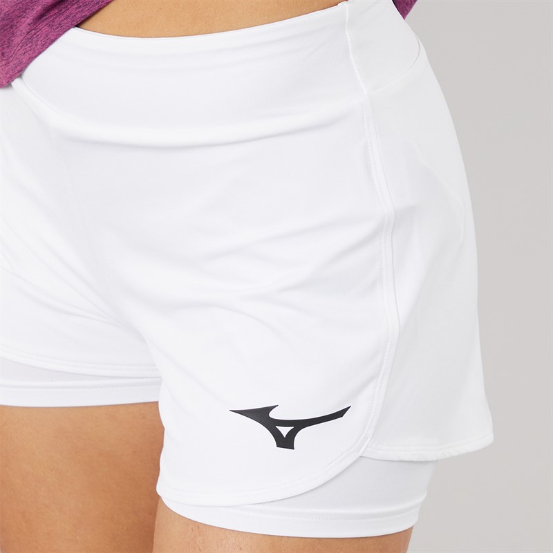 Mizuno Womens Flex Tennis Shorts White