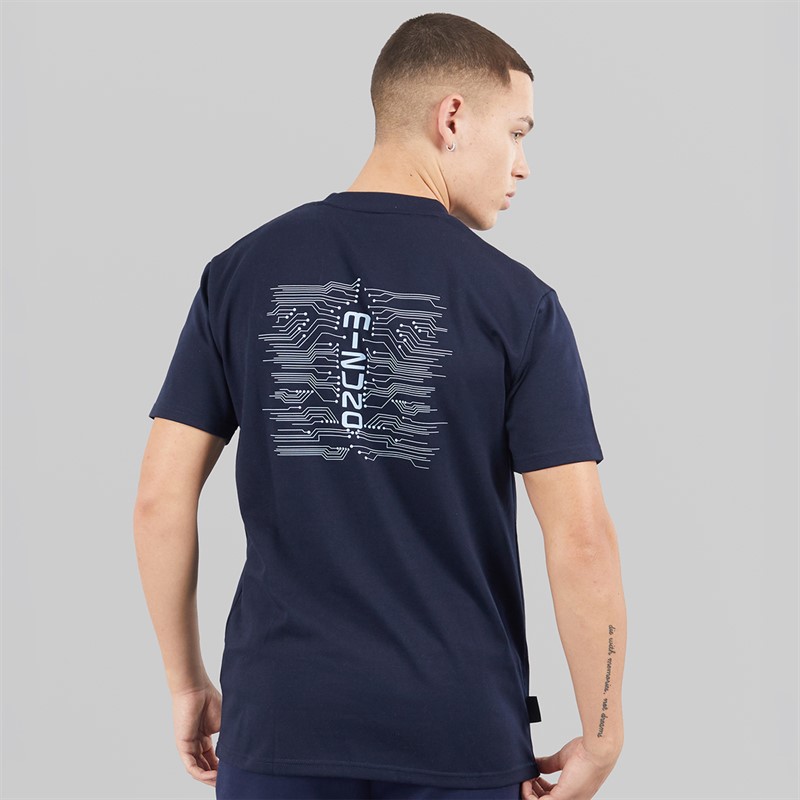 Mizuno Mens Athletics Graphic T-Shirt Baritone Blue