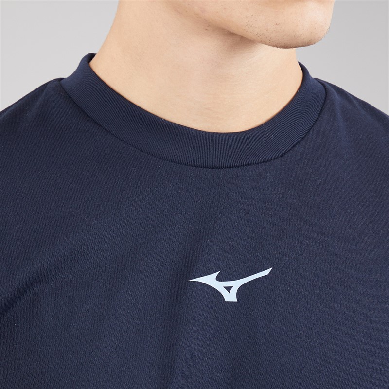 Mizuno Mens Athletics Graphic T-Shirt Baritone Blue