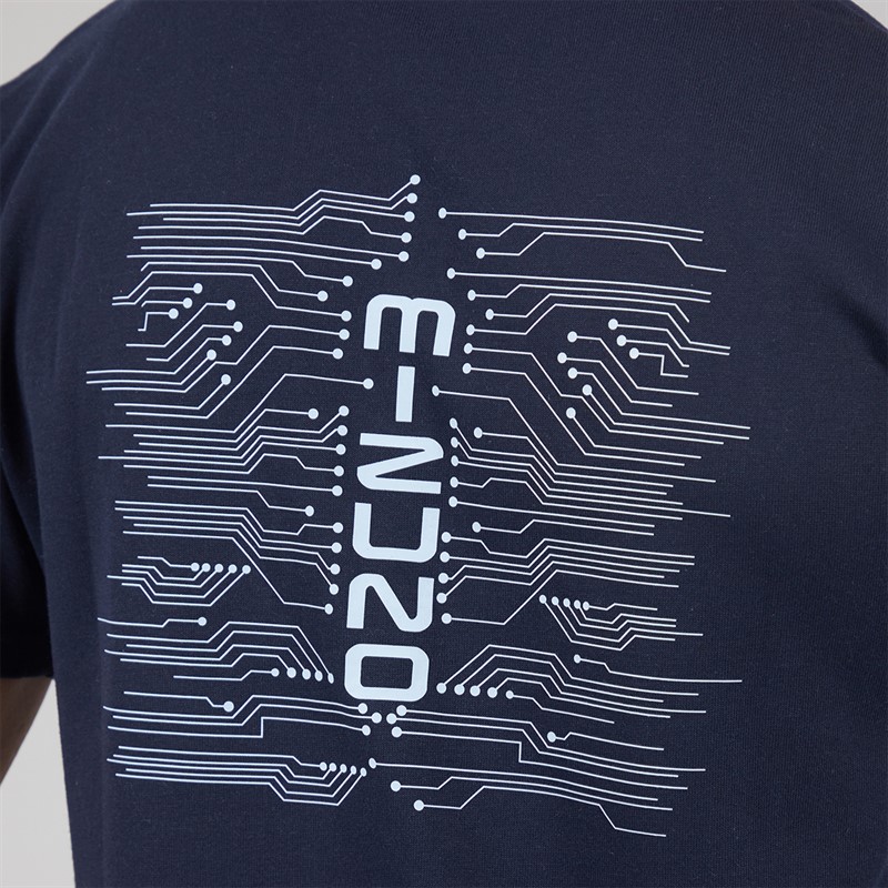 Mizuno Mens Athletics Graphic T-Shirt Baritone Blue