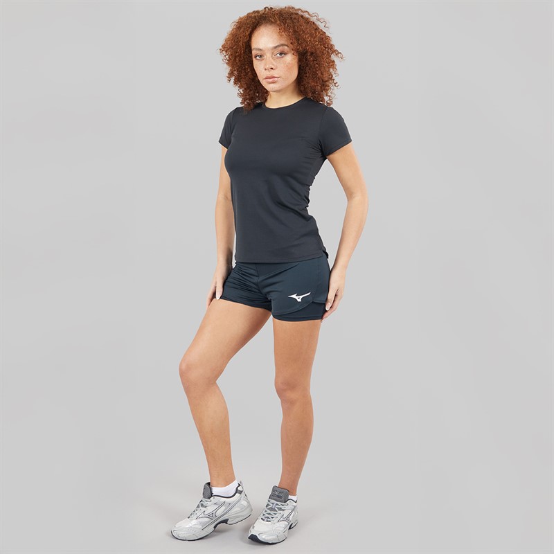 Mizuno Womens Flex Tennis Shorts Black