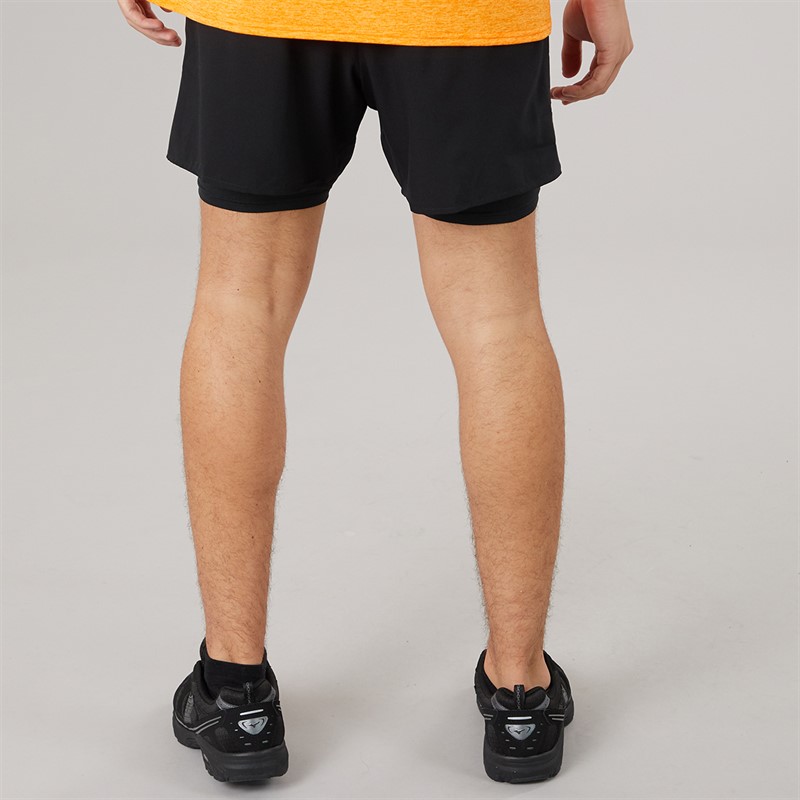 Mizuno Mens Core 5 Inch 2-In-1 Running Shorts Black
