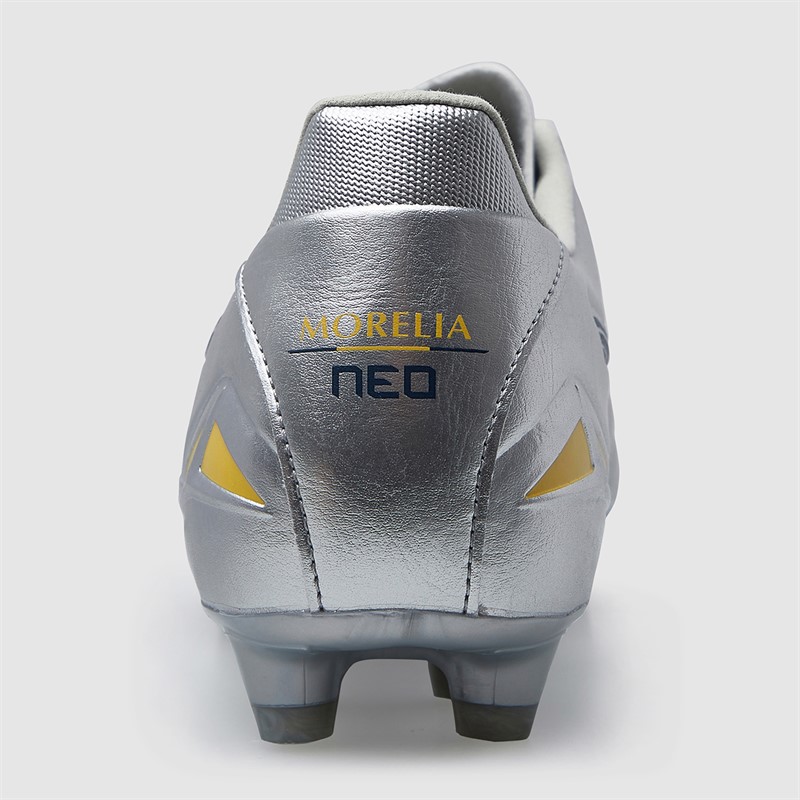 Mizuno Mens Morelia Neo Iv Pro FG Firm Ground Football Boots Galaxy Silver/8605C/Cool Gray3C Galaxysilver/8605C/Cool Gray3C