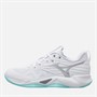 Mizuno Womens Wave Momentum Pro Indoor Court Shoes White/Blue Tint