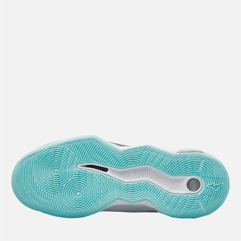 Mizuno Womens Wave Momentum Pro Indoor Court Shoes White/Blue Tint