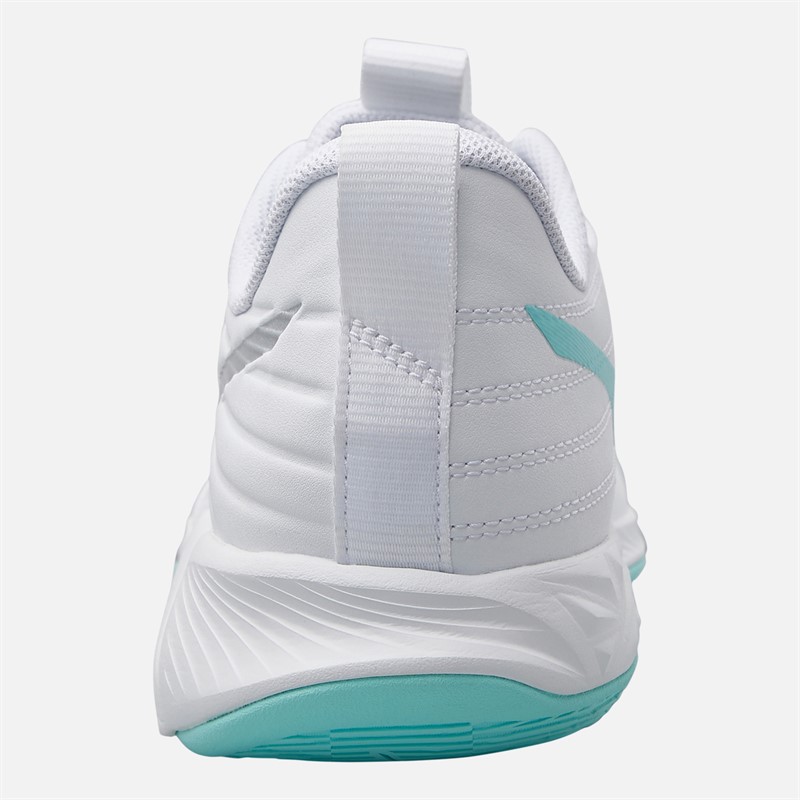 Mizuno Womens Wave Momentum Pro Indoor Court Shoes White/Blue Tint