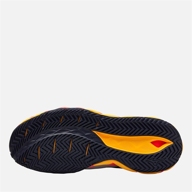 Mizuno Mens Wave Enforce Tour 2 AC All Court Tennis Shoes White/Baritone Blue/Fiery Coral