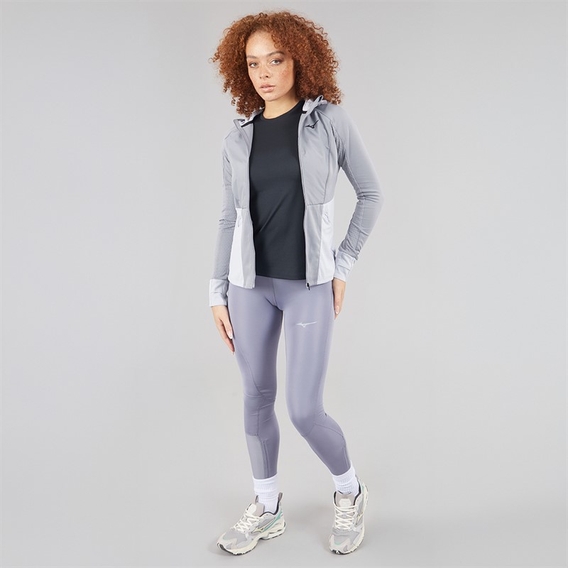 Mizuno Womens Active Warmalite Hybrid Running Jacket Quicksilver