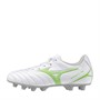 Mizuno Junior Boys Monarcida Neo III Select FG Firm Ground Football Boots White/Neon Green