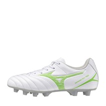 Mizuno Junior Boys Monarcida Neo III Select FG Firm Ground Football Boots White/Neon Green