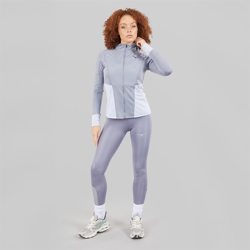 Mizuno Womens Core Impulse Long Running Tight Leggings Quicksilver