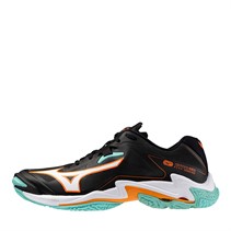 Mizuno Mens Wave Lightning Z8 Indoor Court Shoes Black/Tangelo/Ice Green
