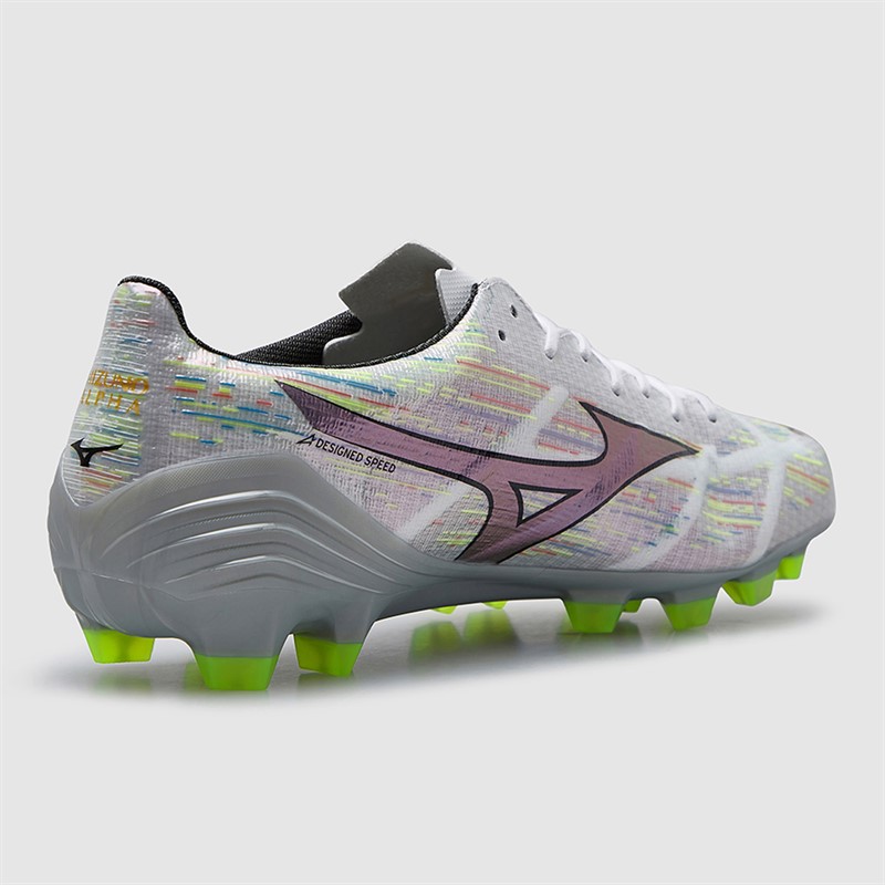 Mizuno Mens Mizuno A II Pro FG Firm Ground Football Boots White/Black Iridescent/Black