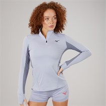 Mizuno Womens Active Warmalite 1/2 Zip Running Top Icelandic Blue