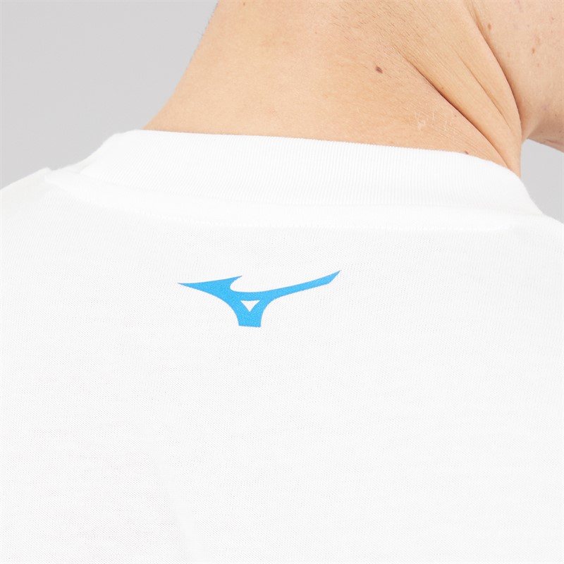 Mizuno Mens Mizuno Athletics T-Shirt Snow White
