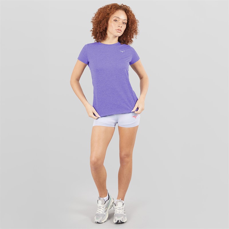Mizuno Womens Core Impulse Running Top Iris Bloom