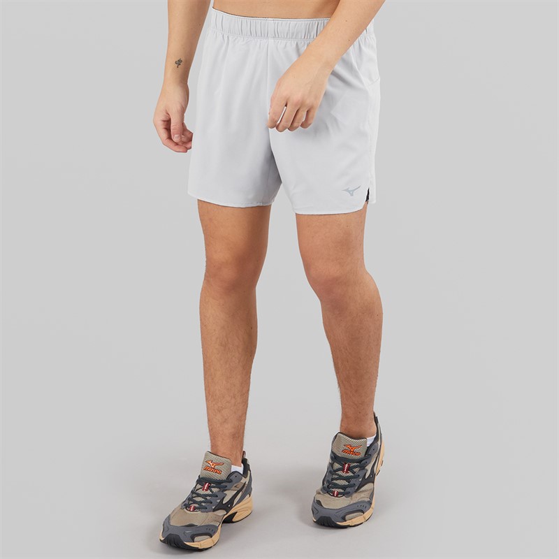 Mizuno Mens Core 5 Inch 2-In-1 Running Shorts Vapor Silver