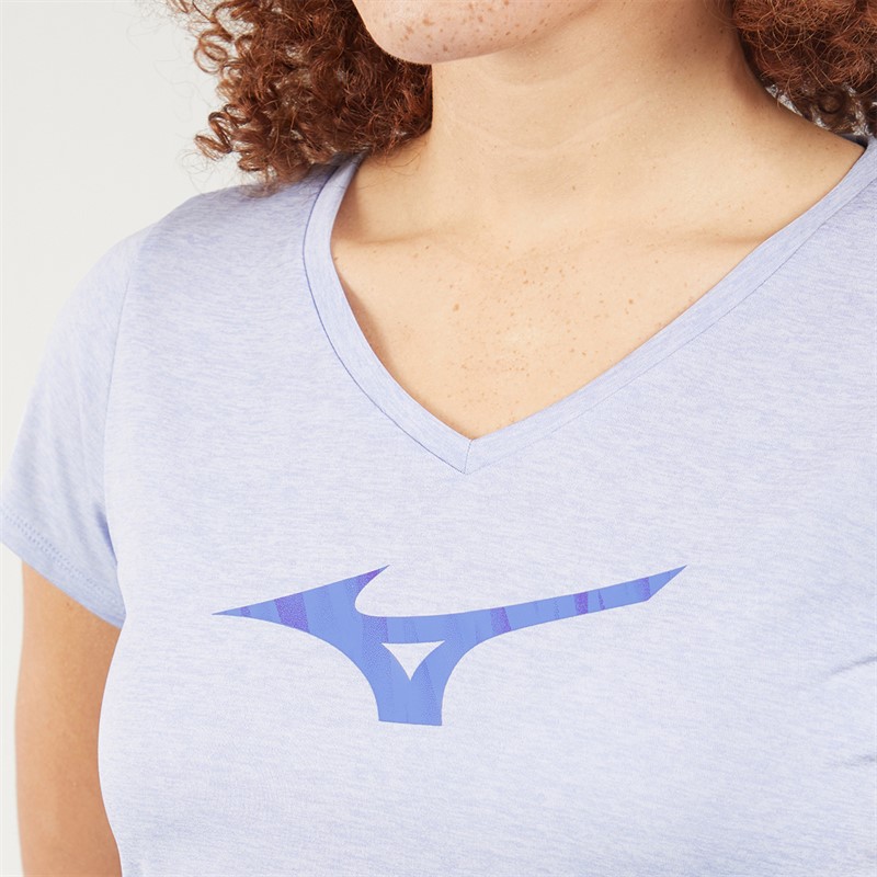 Mizuno Womens Core Runbird Running Top Icelandic Blue