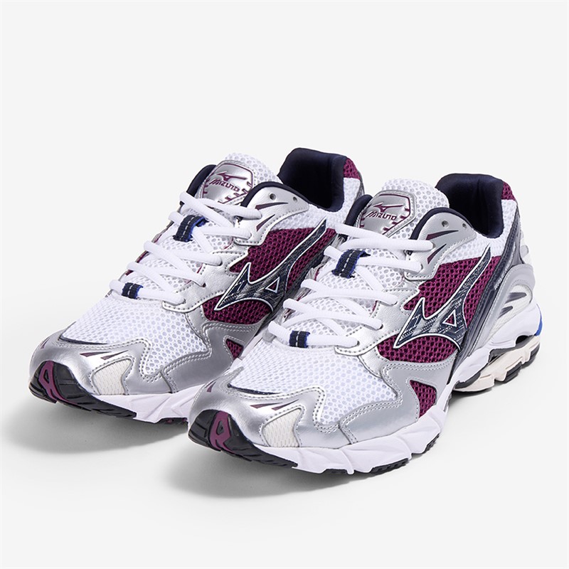 Mizuno Wave Rider 10 Sneaker Weiß/Bariton Blau/Dunkelviolett Weiß/Baritoneblue/Darkpurple