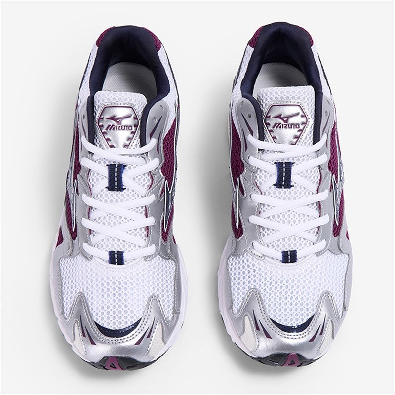 Mizuno Wave Rider 10 Sneaker Weiß/Bariton Blau/Dunkelviolett Weiß/Baritoneblue/Darkpurple