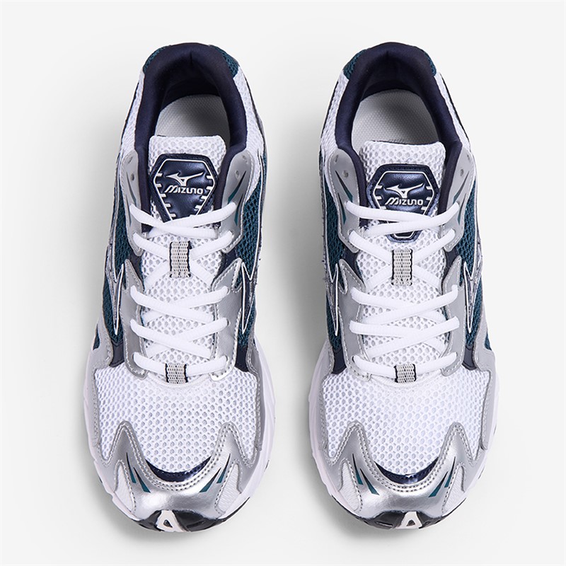 Mizuno Wave Rider 10 Sneaker Weiß/Bariton Blau/Tiefes Türkis Weiß/Baritoneblue/Deepteal