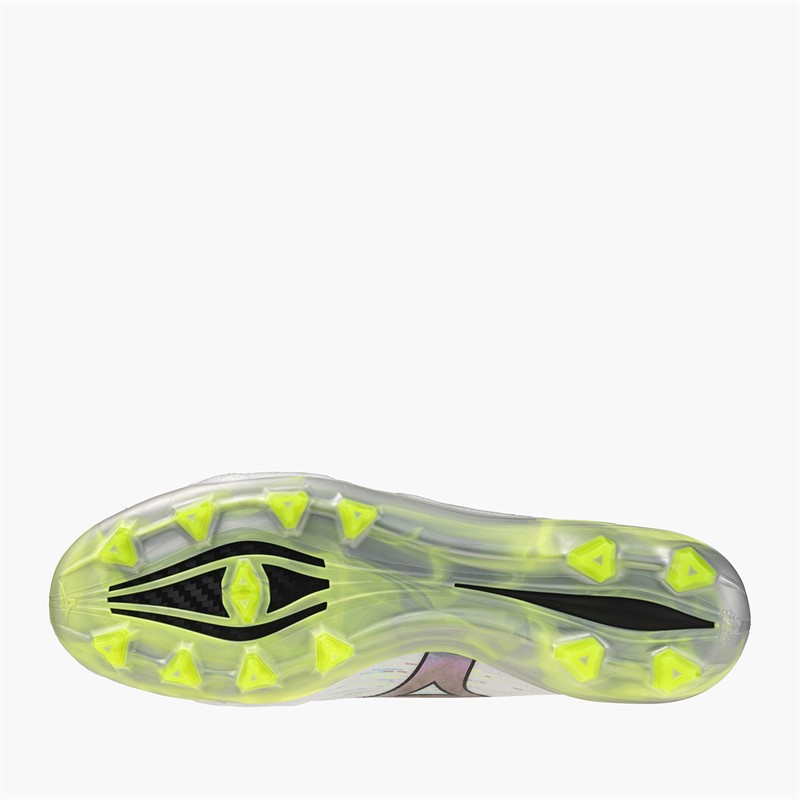 Mizuno Mens Mizuno Αlpha II Elite FG Firm Ground Football Boots White/Black Iridescent/Black