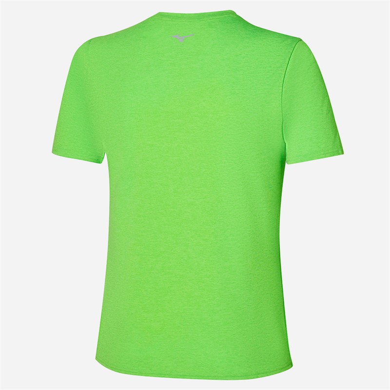 Mizuno Mens Core RB Running Top Green Gecko