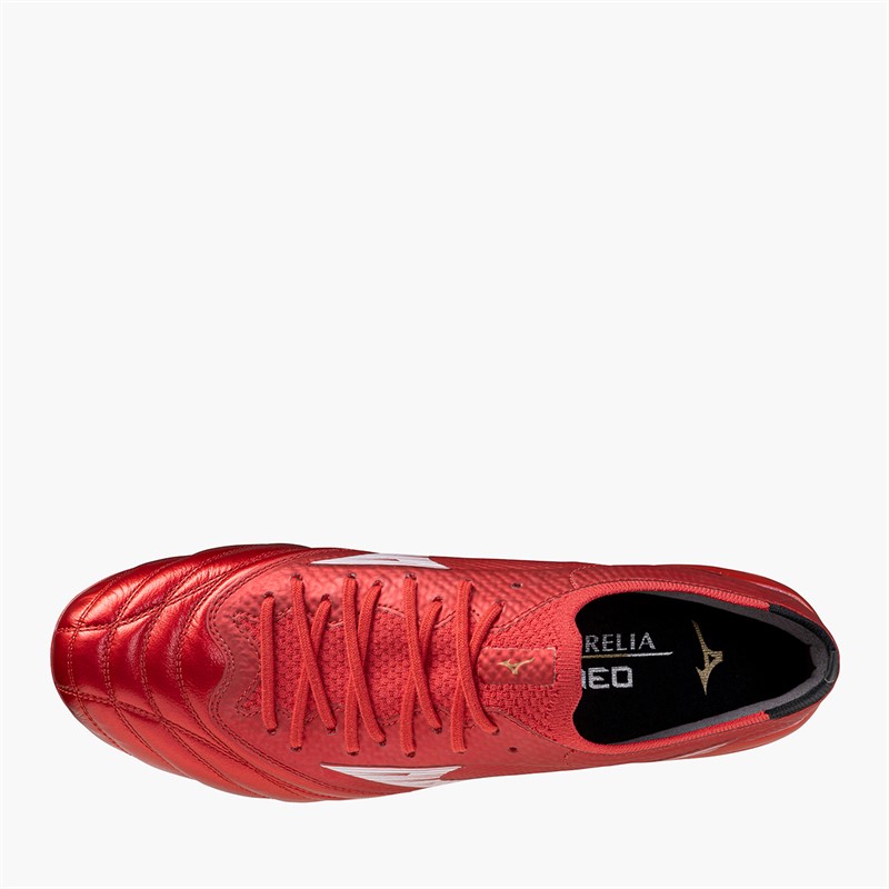 Mizuno Mens Morelia Neo IV Beta Elite IX SG Soft Ground Football Boots Morelia 40Th Red/White/Black