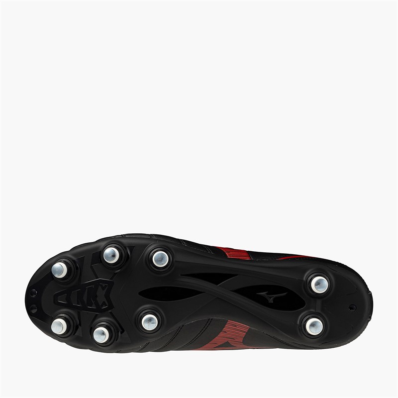 Mizuno Mens Monarcida Neo III Select SG Soft Ground Football Boots Black/Morelia 40Th Red