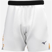 Mizuno Mens DB 8 Inch Amplify Tennis Shorts White/Citrus