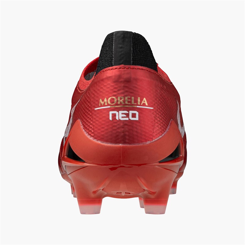 Mizuno Mens Morelia Neo IV Beta Elite FG Firm Ground Football Boots Morelia 40Th Red/White/Black