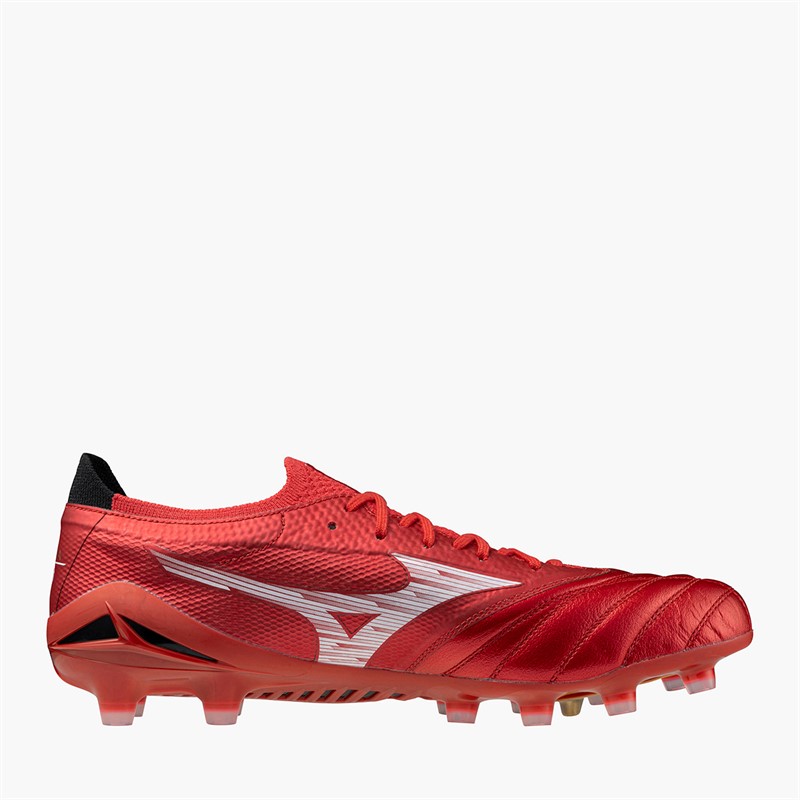 Mizuno Mens Morelia Neo IV Beta Elite FG Firm Ground Football Boots Morelia 40Th Red/White/Black