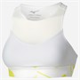 Mizuno Womens Daybreakers Padded Tennis Sports Bra White/Lemon Tonic
