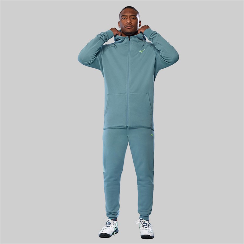 Mizuno Mens Athletics RB Full Zip Hoodie Citadel
