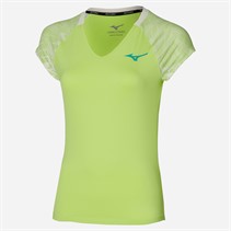 Mizuno Womens Mugen Printed Tennis T-Shirt Neo Lime