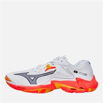 Mizuno Wave Lightening Z8 Indoor Court Shoes White/Fiery Coral 2/Citrus