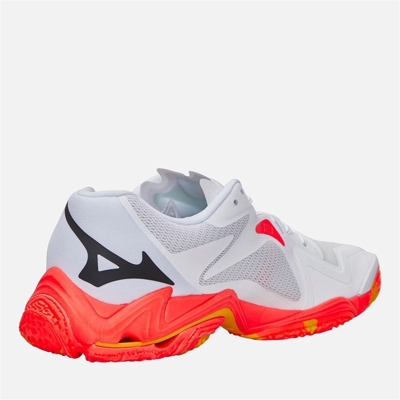 Mizuno Wave Lightening Z8 Indoor Court Shoes White/Fiery Coral 2/Citrus